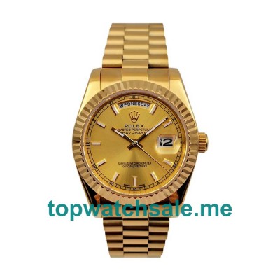UK Champagne Dials Gold Rolex Day-Date 118238 Replica Watches