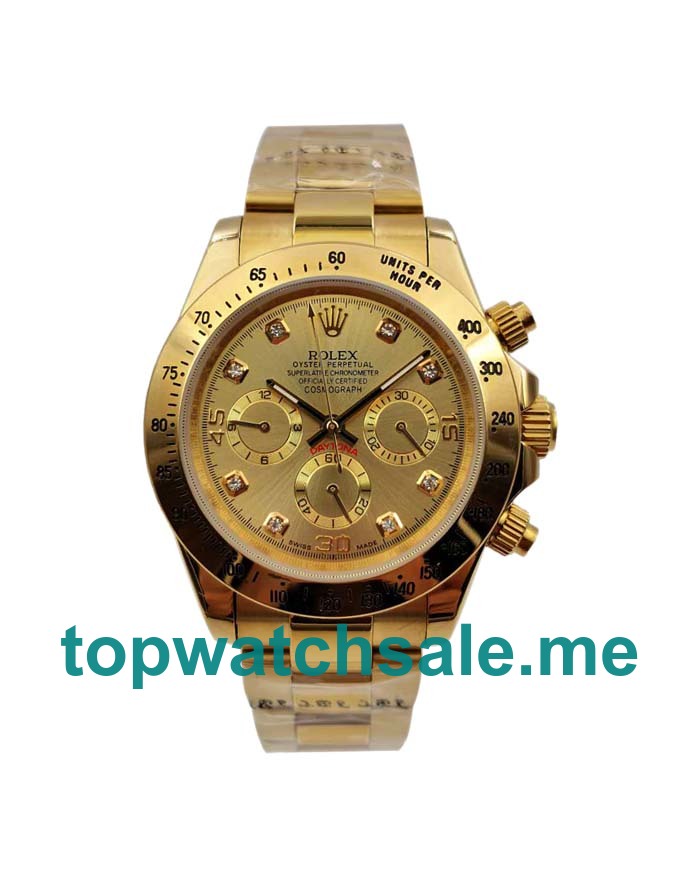 UK Champagne Dials Gold Rolex Daytona 116528 Replica Watches
