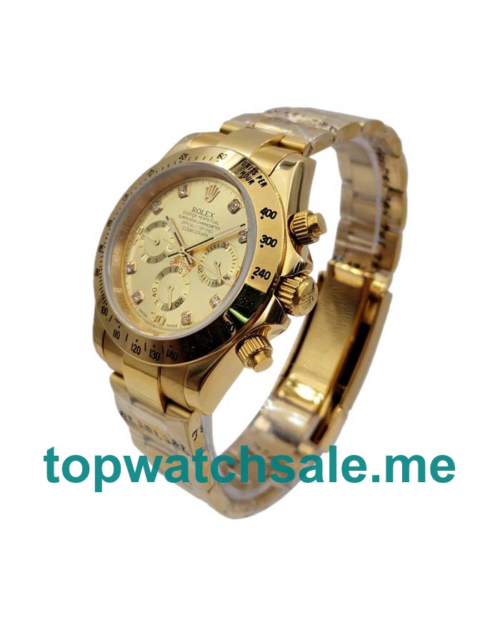UK Champagne Dials Gold Rolex Daytona 116528 Replica Watches