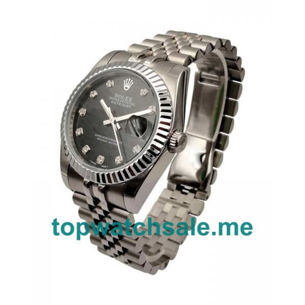 UK Black Dials Steel And White Gold Rolex Datejust 116234 Replica Watches