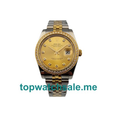 UK Champagne Dials Steel And Gold Rolex Datejust 116243 Replica Watches