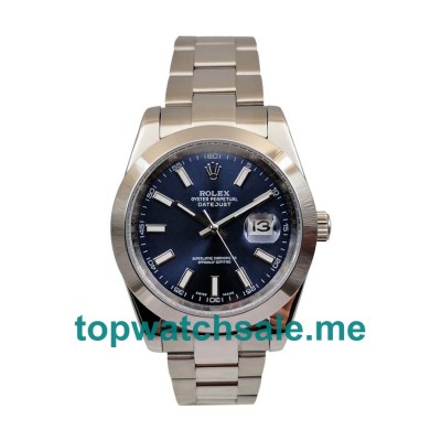 UK Blue Dials Steel Rolex Datejust 126300 Replica Watches