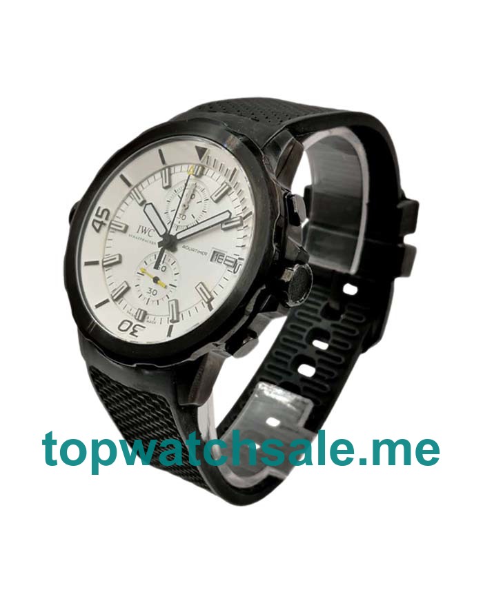 UK White Dials Black Steel IWC Aquatimer IW376705 Replica Watches