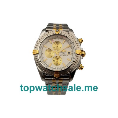 UK White Dials Steel And Gold Breitling Chronomat Evolution B13355 Replica Watches