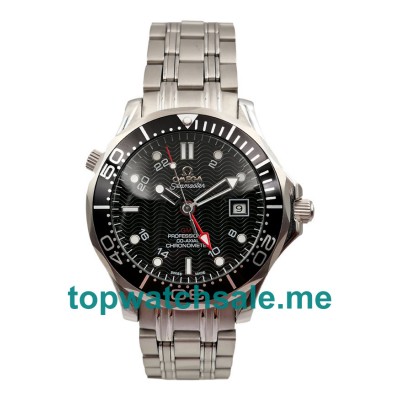 UK Black Dials Steel Omega Seamaster 300 M GMT 2535.80.00 Replica Watches