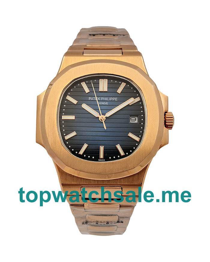 UK Blue Dials Rose Gold Patek Philippe Nautilus 5711/1R Replica Watches