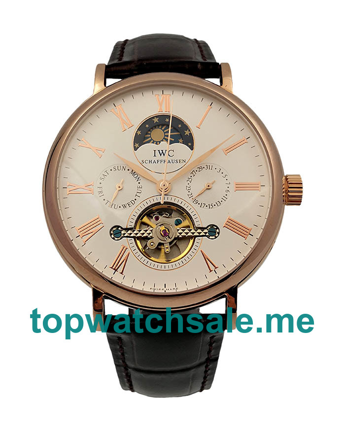 UK White Dials Rose Gold IWC Portofino 171740 Replica Watches