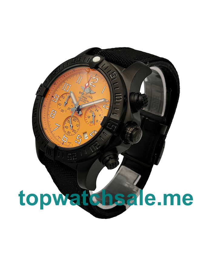 UK Yellow Dials Black Steel Breitling Super Avenger XB0180E4 Replica Watches
