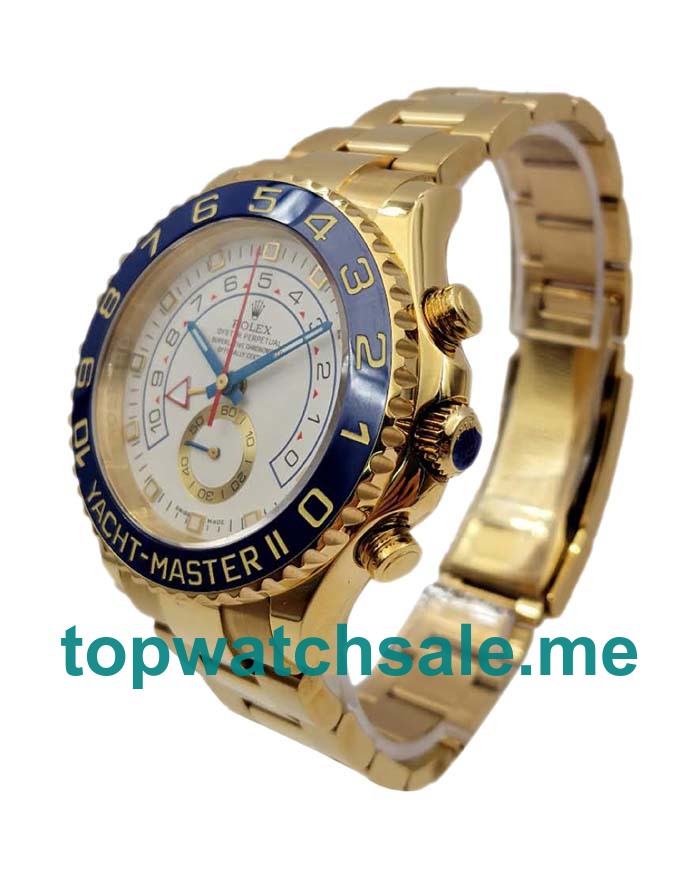 UK White Dials Gold Rolex Yacht-Master II 116688 JF Replica Watches