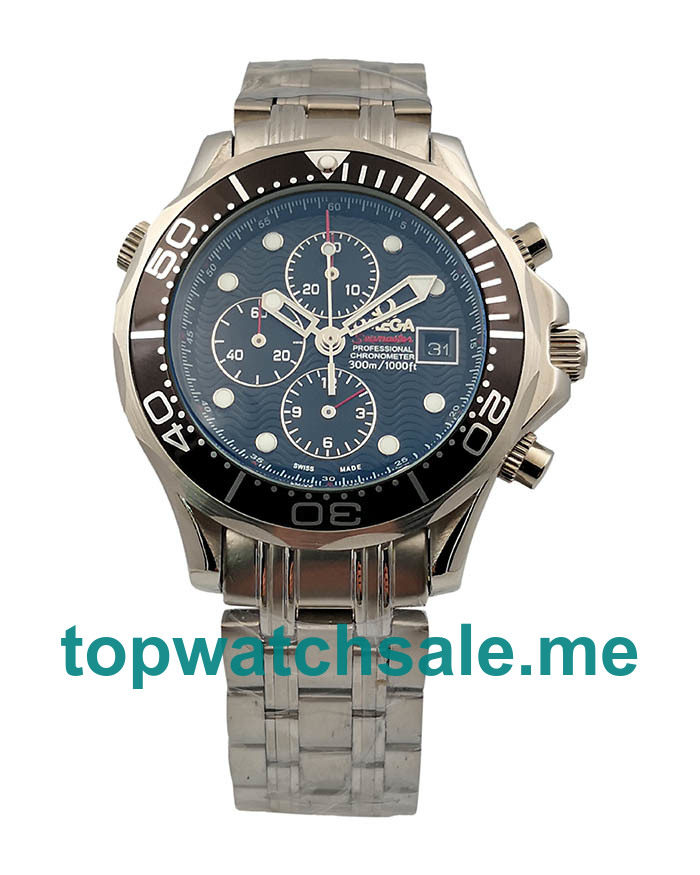 UK Black Dials Steel Omega Seamaster Chrono Diver 213.30.42.40.01.001 Replica Watches