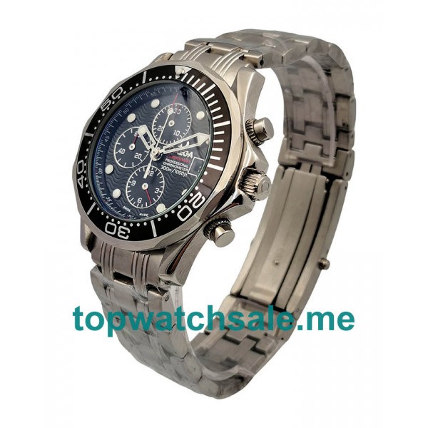 UK Black Dials Steel Omega Seamaster Chrono Diver 213.30.42.40.01.001 Replica Watches
