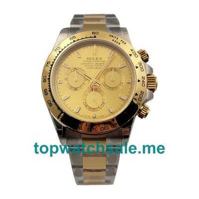 UK Champagne Dials Steel And Gold Rolex Cosmograph Daytona 116503 3A Replica Watches