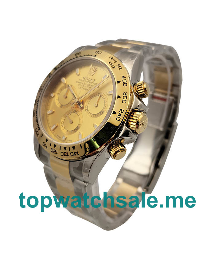 UK Champagne Dials Steel And Gold Rolex Cosmograph Daytona 116503 3A Replica Watches