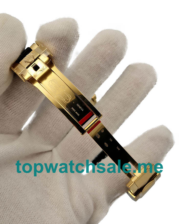 UK Black Dials Gold Rolex Cosmograph Daytona 116518LN JH Replica Watches