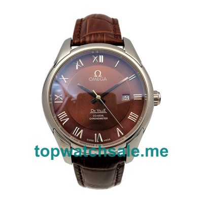 UK Brown Dials Steel Omega De Ville Hour Vision 431.10.41.21.003 Replica Watches