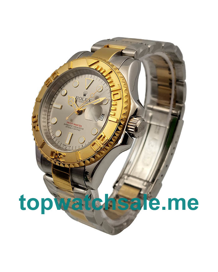 UK Silver Grey Dials Steel And Gold Rolex Yacht-Master 16623 Replica Watches