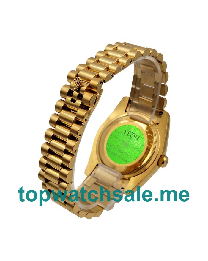 UK Black Dials Gold Rolex Day-Date 18038 Replica Watches