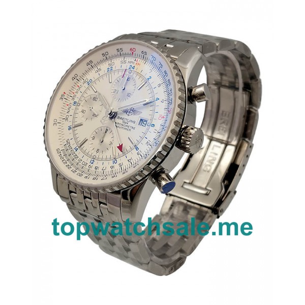 UK White Dials Steel Breitling Navitimer World A24322 Replica Watches