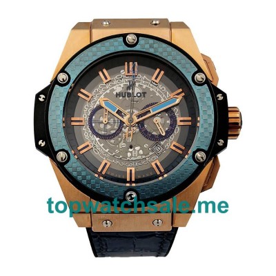 18K Rose Gold Replica Hublot King Power 701.OQ.0138.GR.SPO14 Watches With Grey Dials
