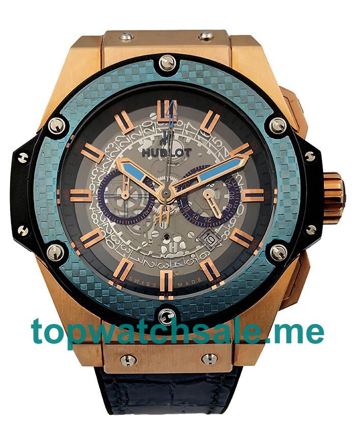 18K Rose Gold Replica Hublot King Power 701.OQ.0138.GR.SPO14 Watches With Grey Dials