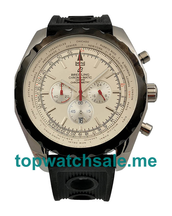 UK White Dials Steel Breitling Chrono-Matic A14360 Replica Watches