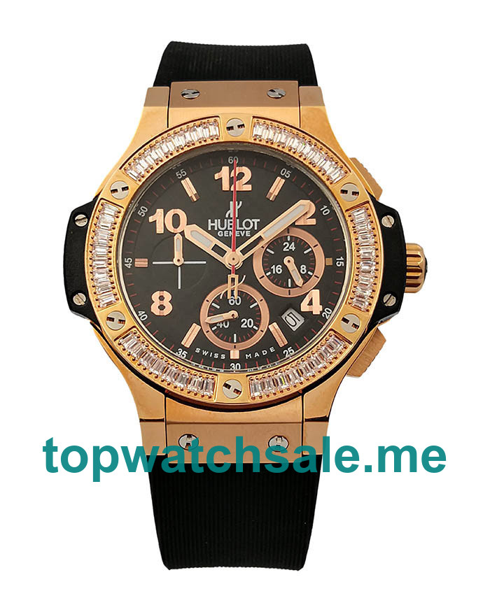 UK 18K Rose Gold Fake Hublot Big Bang 301.PX.130.RX.114 Watches With Diamonds