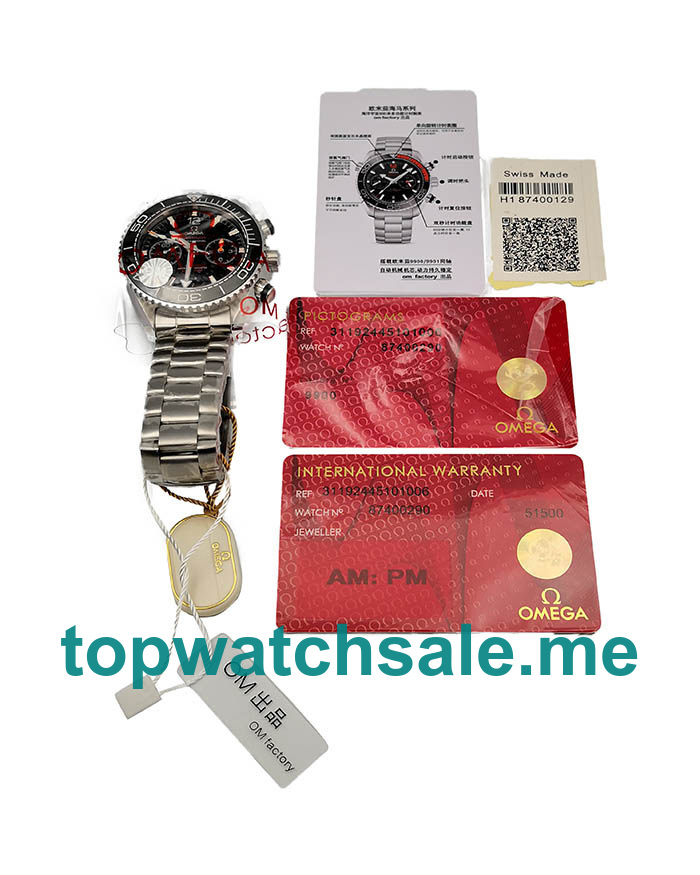 UK Black Dials Steel Omega Seamaster Planet Ocean 215.30.46.51.01.001 Replica Watches
