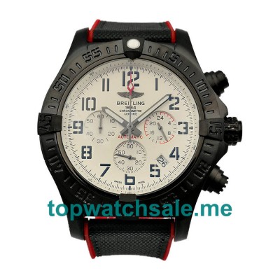 UK White Dials Black Steel Breitling Avenger XB0180E4 Replica Watches