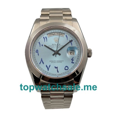 UK Ice Blue Dials Steel Rolex Day-Date 228206 Replica Watches