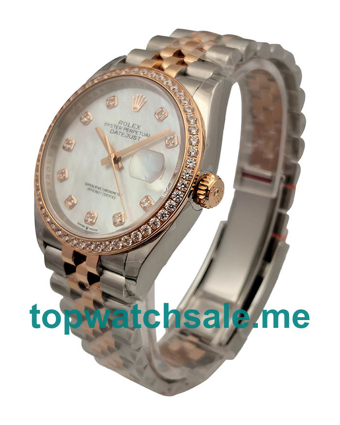 UK Mother Of Pearl Dials Steel And Rose Gold Rolex Datejust 116233 Replica Watches