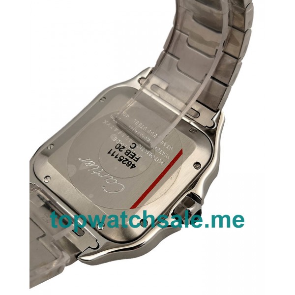 UK Black Dials Steel Cartier Santos WSSA0037 Replica Watches