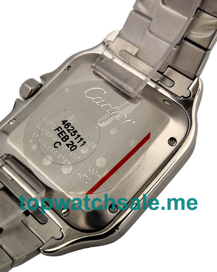 Black Dials Fake Santos De Cartier WSSA0013 Watches UK With Roman Numerals