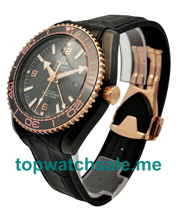 UK Black Dials Black Steel Omega Seamaster Planet Ocean 215.63.46.22.01.001 Replica Watches