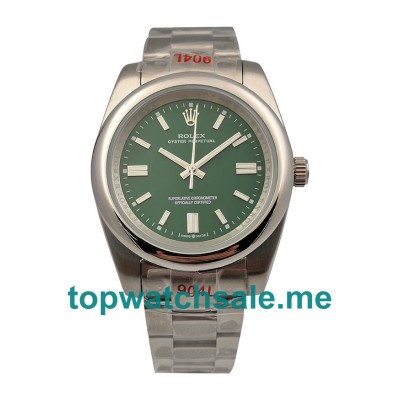 UK Green Dials Steel And White Gold Rolex Oyster Perpetual 114234 Replica Watches