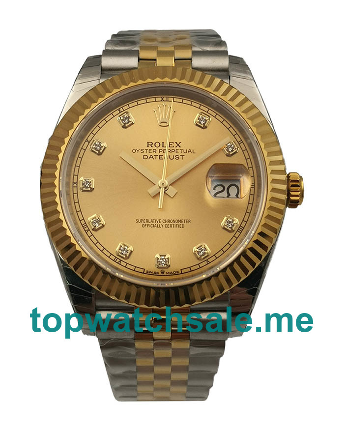 UK Champagne Dials Steel And Gold Rolex Datejust II 116333 EW Replica Watches