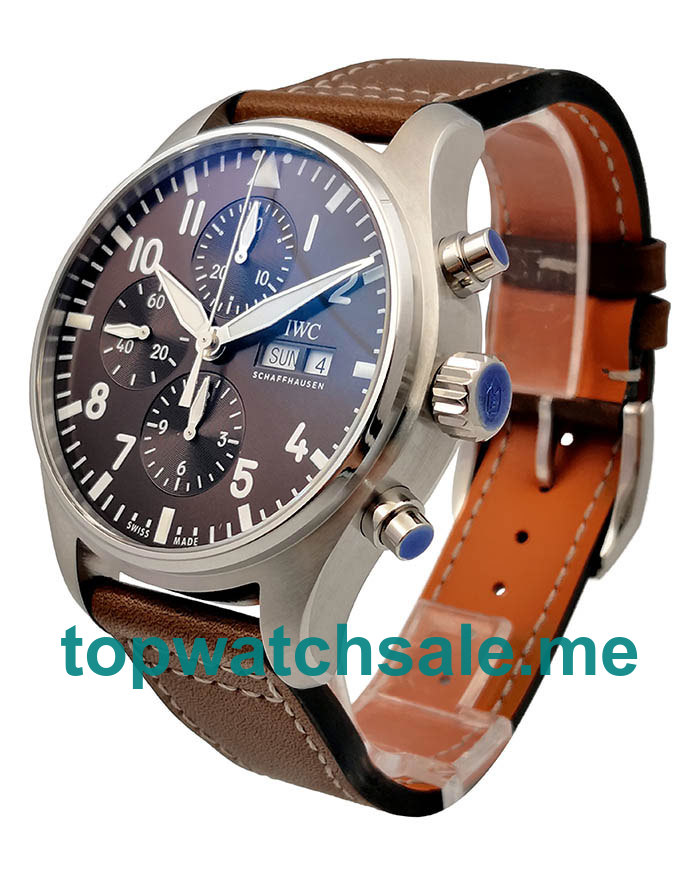 UK Brown Dials Steel IWC Pilots IW377714 Replica Watches