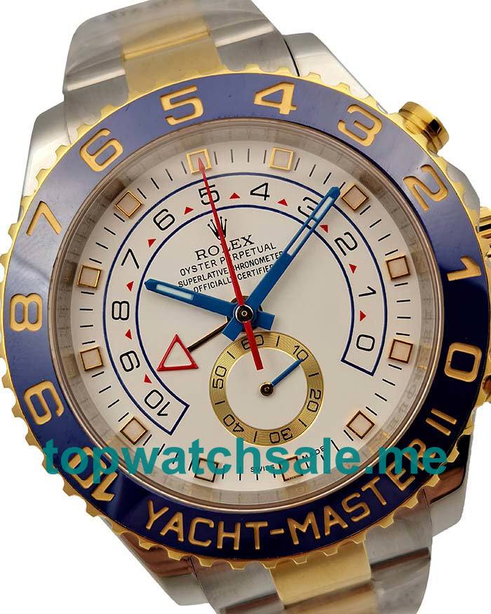 UK White Dials Steel And Gold Rolex Yacht-Master II 116681 V5 Replica Watches