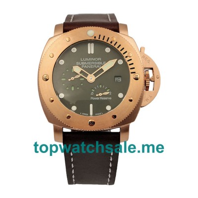 UK Green Dials Rose Gold Panerai Luminor Submersible 182084 Replica Watches