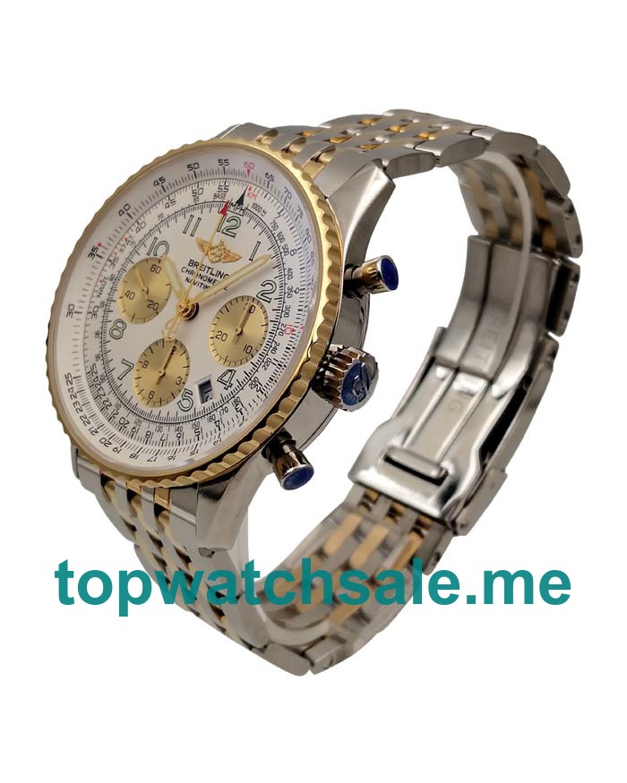 UK White Dials Steel And Gold Breitling Navitimer D23322 Replica Watches