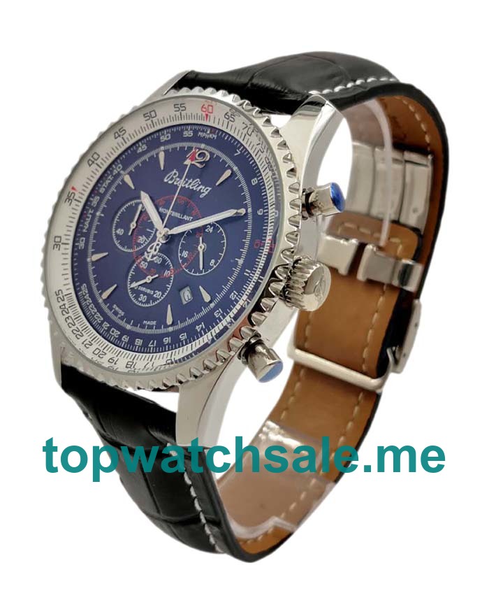 UK Black Dials Steel Breitling Montbrillant A41370 Replica Watches