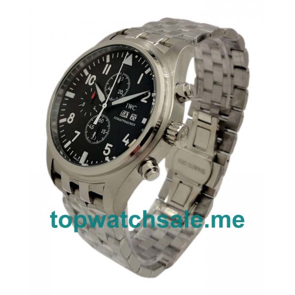 UK Black Dials Steel IWC Pilots IW377710 Replica Watches