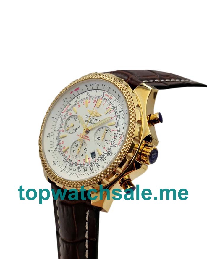 UK White Dials Gold Breitling Bentley Motors A25362 Replica Watches