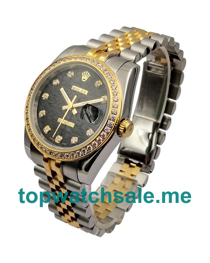 UK Black Dials Gold And Steel Rolex Datejust 116243 Replica Watches