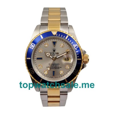 UK Gray Dials Steel And Gold Rolex Submariner 16613 Replica Watches