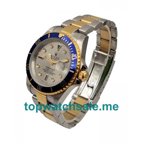 UK Gray Dials Steel And Gold Rolex Submariner 16613 Replica Watches