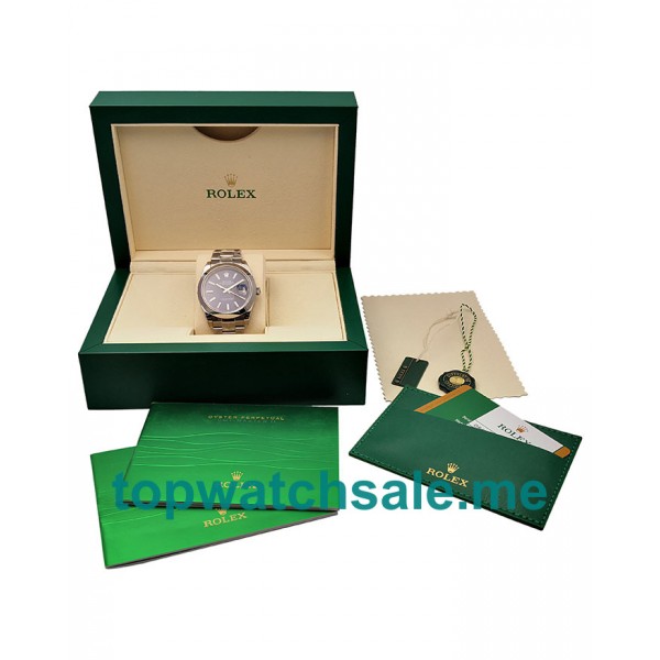 UK Blue Dials Steel Rolex Datejust 126300 Replica Watches