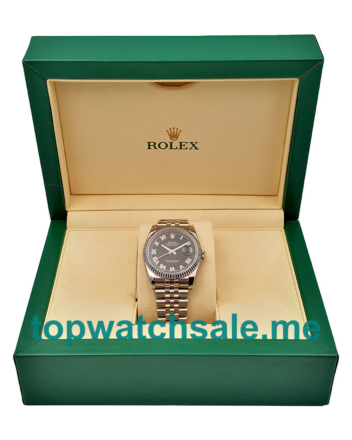 UK Black Dials Steel Rolex Datejust 116234 Replica Watches