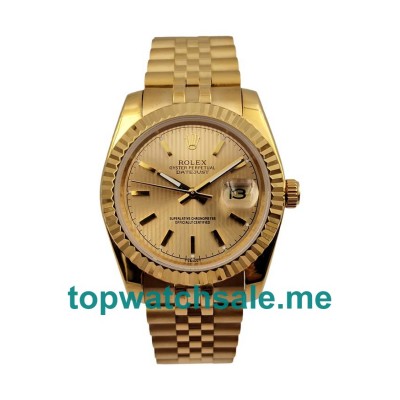 UK Champagne Dials Gold Rolex Datejust 178278 Replica Watches
