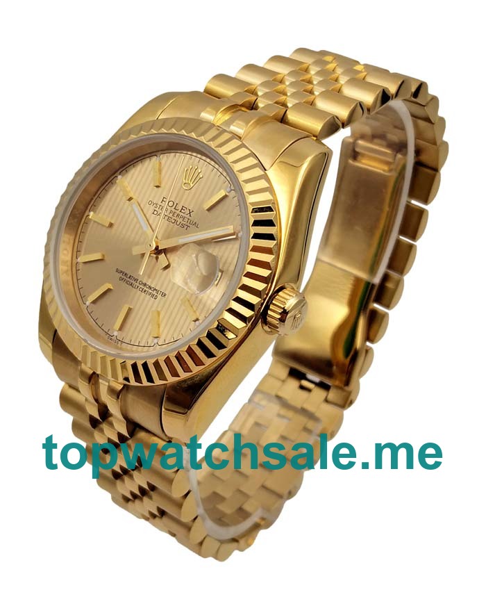 UK Champagne Dials Gold Rolex Datejust 178278 Replica Watches