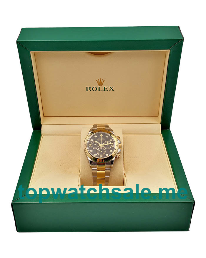 UK Black Dials Steel And Gold Rolex Daytona 116503 Replica Watches